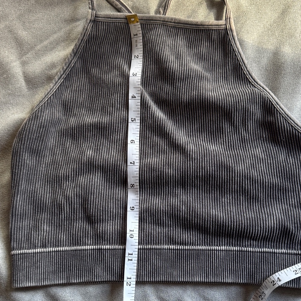 Zenana Outfitters Charcoal Ribbed Top - Picture 5 of 5